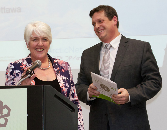 Cathy Garner (NCE Standing Selection Committee) and Martin Fortier (ArcticNet)