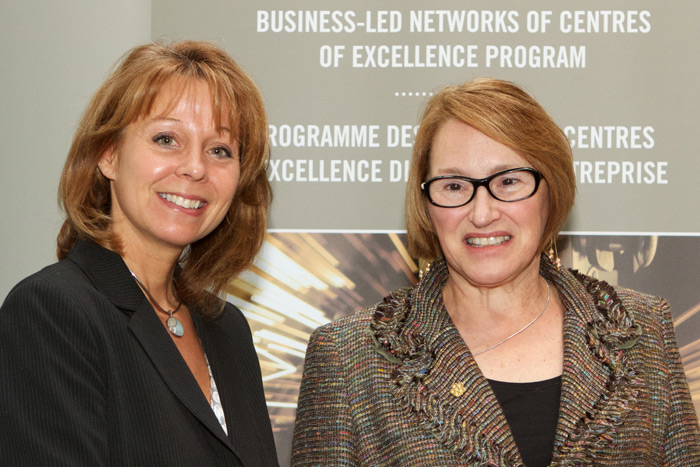 Diane Gosselin (CQDM) and Suzanne Fortier (Chair, NCE Steering Committee)